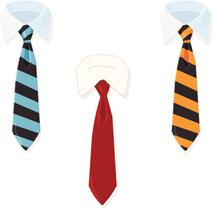 A vector illustration of a Vector Business shirt and tie.