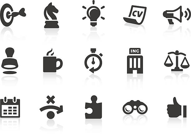 Business Strategy icons Simple business strategy related vector icons for your design and application. Files included: vector EPS, JPG, PNG. chess symbols stock illustrations