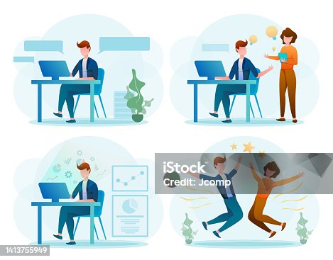 istock Business team brainstorming new idea to success. Get new idea and solving problem 1413755949