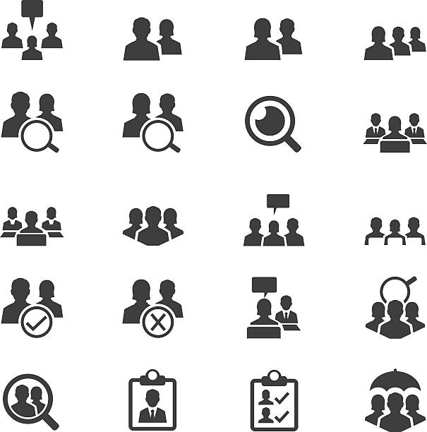 Business user icon set Business user icon set finance silhouettes stock illustrations