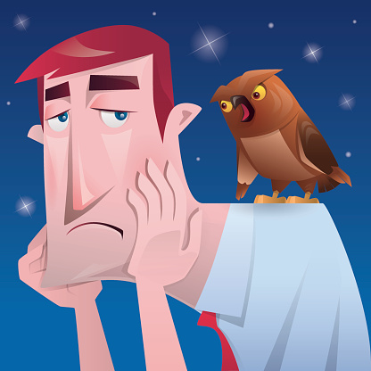 businessman and owl