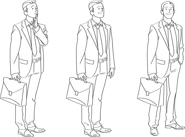Businessman Line Drawing Businessman Line Drawing Illustration businessman drawings stock illustrations