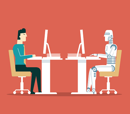 Businessman vs Robot