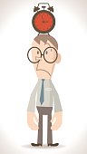 Businessman Characters Full Length Vector art illustration.Copy Space.