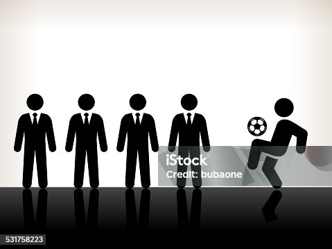 istock Businessmen Soccer Tricks royalty free vector art 531758223