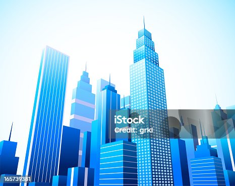 istock A busy city with beautiful building and sky scrapers 165739381