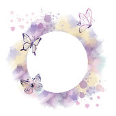 istock butterflies silhouette and abstract frame 1313616256