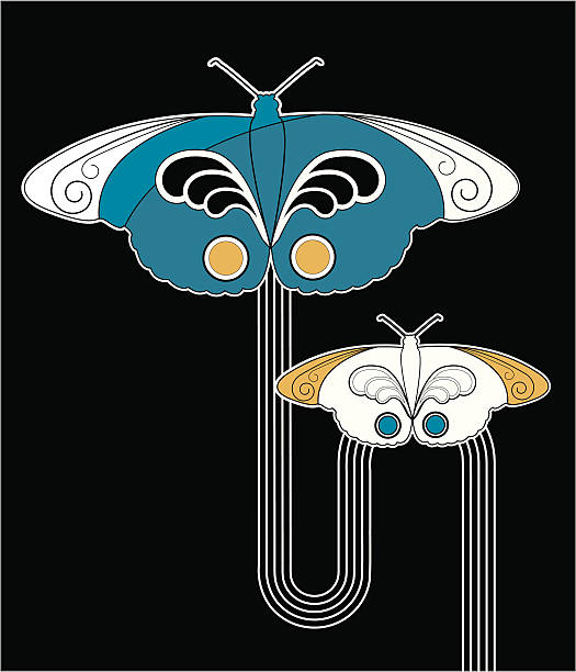 Butterflies (vector) vector art illustration