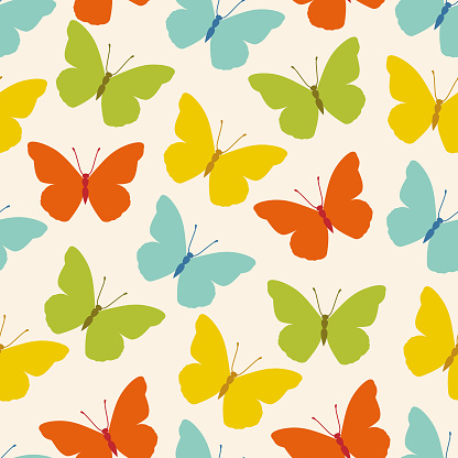 Butterfly seamless pattern .