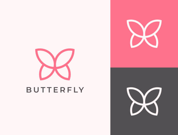 Butterfly symbol. Vector icon template. Butterfly symbol. Vector icon template. butterfly insect stock illustrations
