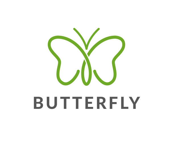 butterfly-symbol - schmetterling auge stock-grafiken, -clipart, -cartoons und -symbole