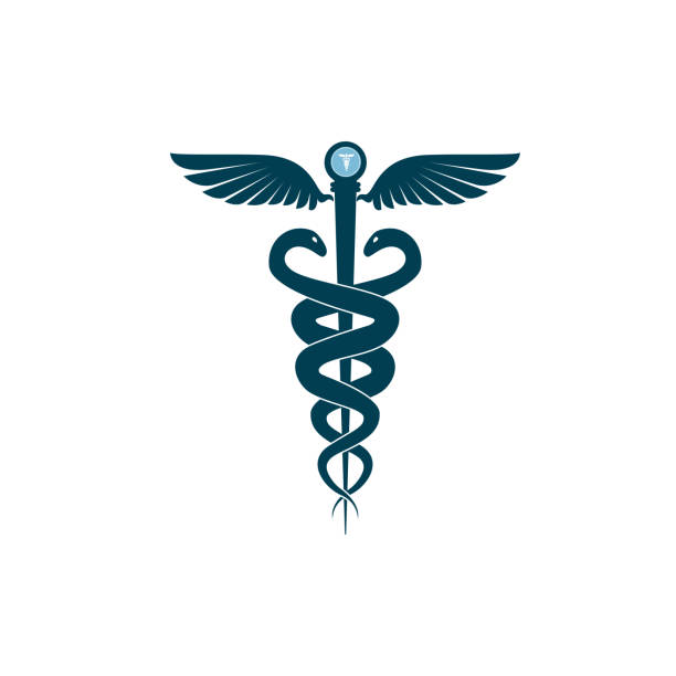 Caduceus medical symbol, graphic vector vector art illustration