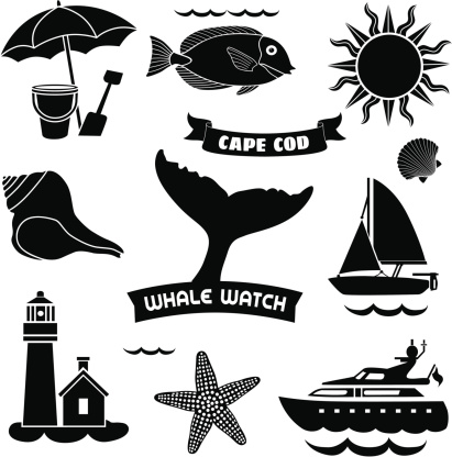 Vector icons with a cape Cod theme.
