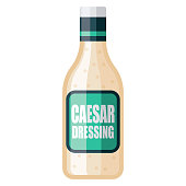istock Caesar Salad Dressing Icon on Transparent Background 1283974417