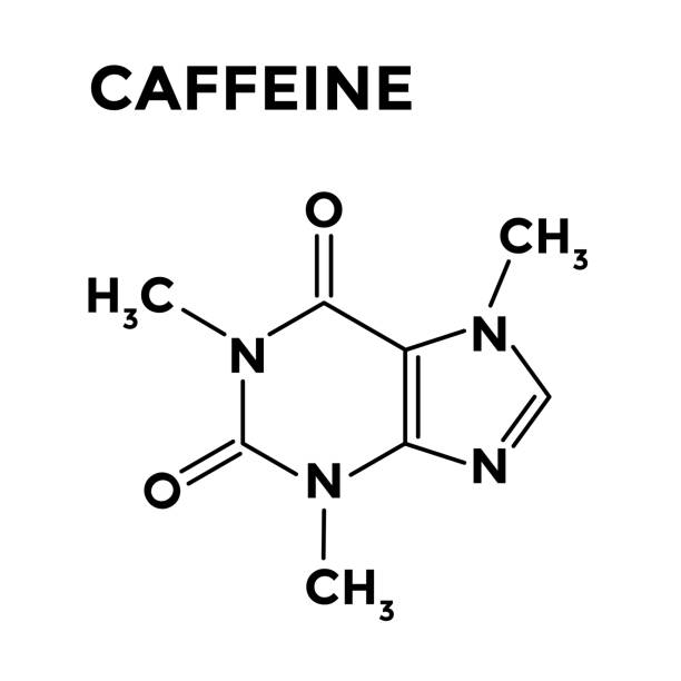 Caffeine Molecular Structure Illustrations, Royalty-Free Vector