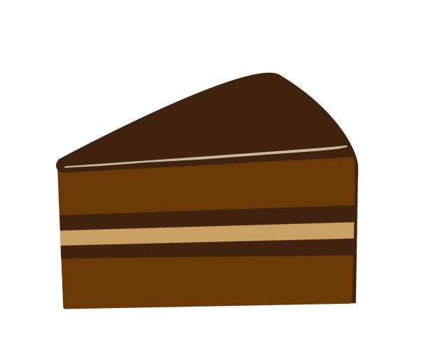 ilustrações de stock, clip art, desenhos animados e ícones de cake vector illustration . sweets, desserts . chocolate cake - bolos de chocolate