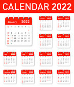 calendar 2022 design template week start Sunday.