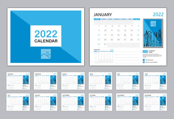 Daily agenda 2021 format a4-12 monthsDark Blue Cover 