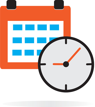 Calendar Clock Icon On White Background Calendar Clock Sign Stock  Illustration - Download Image Now - iStock