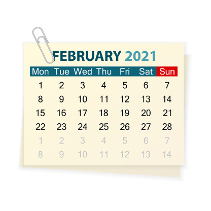 Kalender februari 2021