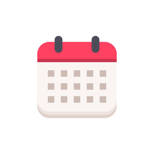 Calendar Flat Icon. Pixel Perfect. For Mobile and Web. Calendar Flat Icon. plan document clipart stock illustrations