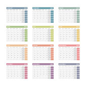2021 year calendar, calendar design for 2021 starts monday