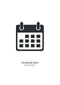 Calendar icon in Flat design style. Vector Illustration