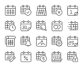 istock Calendar - Light Line Icons 1295018538