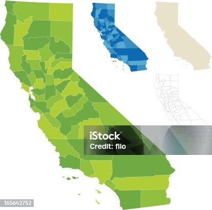 istock California County Map 165642752