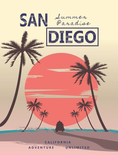 ilustrações de stock, clip art, desenhos animados e ícones de california  graphic for t-shirt designs and other uses, vector graphic - surf