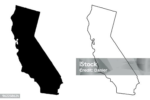 istock California map vector 962258624