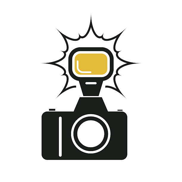 ilustraciones, imágenes clip art, dibujos animados e iconos de stock de flash de la cámara - camera flash