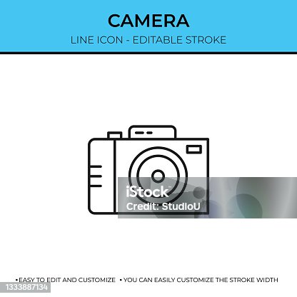 istock Camera Single Line Icon 1333887134