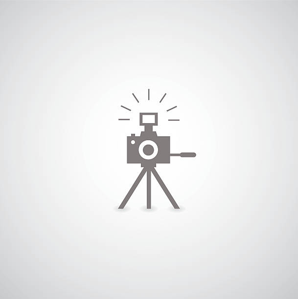 ilustraciones, imágenes clip art, dibujos animados e iconos de stock de símbolo de cámara - camera flash