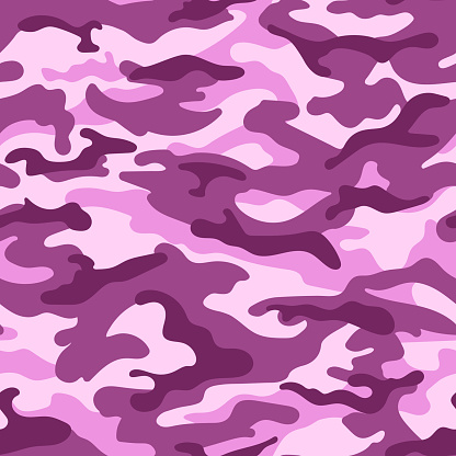 Camouflage Seamless Pattern Pink Monochrome Vector Stock Illustration ...