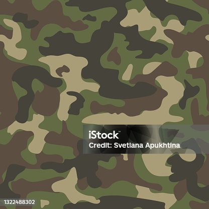 istock Camouflage seamless pattern. 1322488302