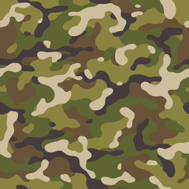 camouflage seamless - 卡其 幅插畫檔、美工圖案、卡通及圖標