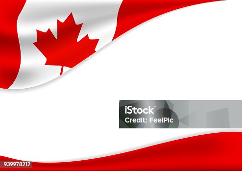 istock Canada day banner background design of flag with copy space vector illustration 939978212