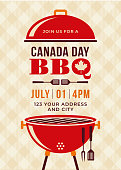 istock Canada Day BBQ Party Invitation. 1144763002