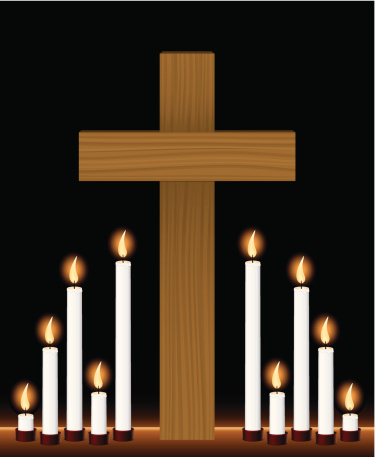 Candle Light Vigil and Cross