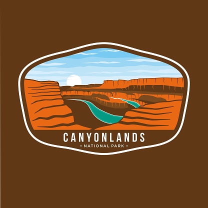 Canyonlands National Park Emblem patch icon illustration