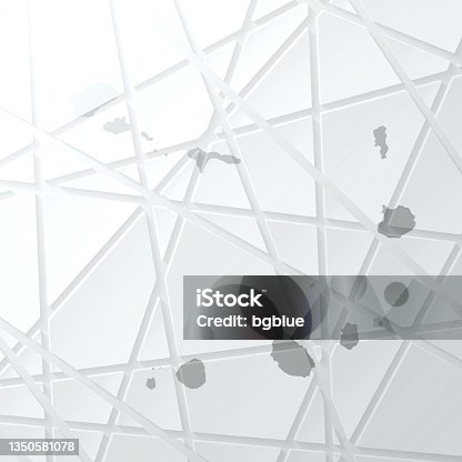 istock Cape Verde map with mesh network on white background 1350581078