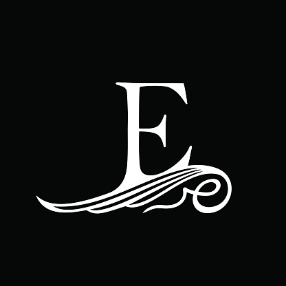 Capital Letter E For Monograms Emblems And Logos Beautiful Filigree