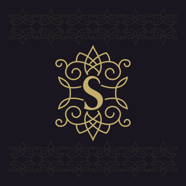 S Letter Ornamental Mandala Fancy Font Vinyl Sticker SELECT SIZE 
