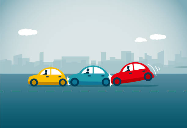 ilustrações de stock, clip art, desenhos animados e ícones de car accident - car city