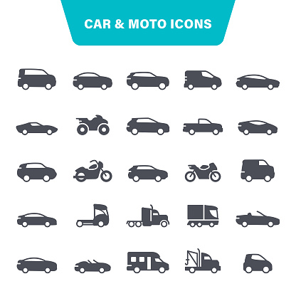 Car and Motorcycle Icons
