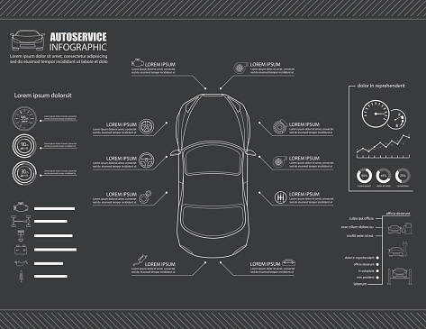 Car auto service infographics design.vector