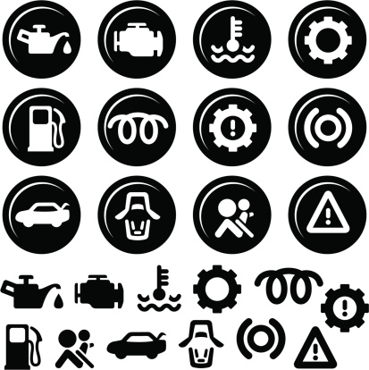 Car Dashboard Icons, Fuel, Engine, Doors and more
