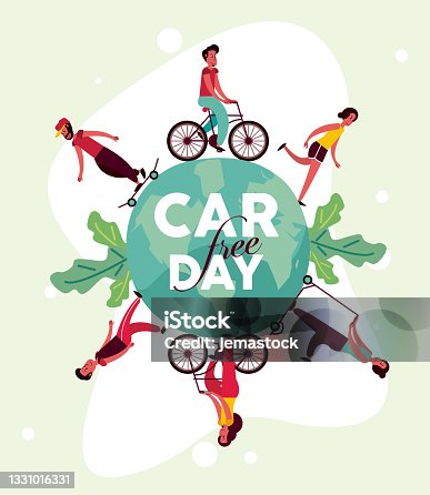 istock car free day template 1331016331