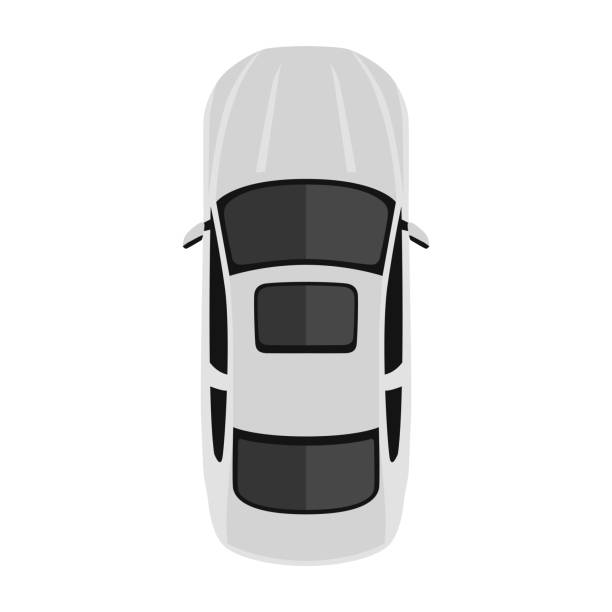 Car from above, top view. Cute cartoon car with shadows. Modern urban civilian vehicle. One of the collection or set. Simple icon or logo. Realistic design. Flat style vector illustration. Car from above, top view. Cute cartoon car with shadows. Modern urban civilian vehicle. One of the collection or set. Simple icon or logo. Realistic design. Flat style vector illustration. high section stock illustrations